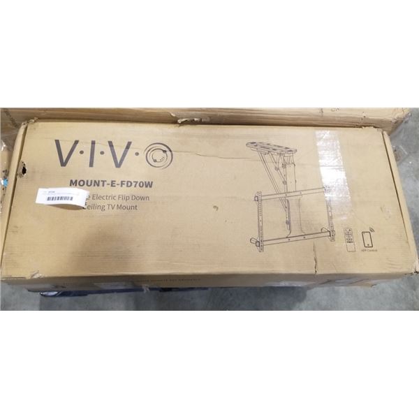 VIVO WHITE ELECTRIC FLIP DOWN CEILING TV MOUNT