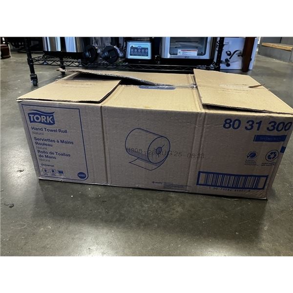 NEW CASE OF TORK HAND TOWEL ROLLS 6 8" ROLLS PER CASE