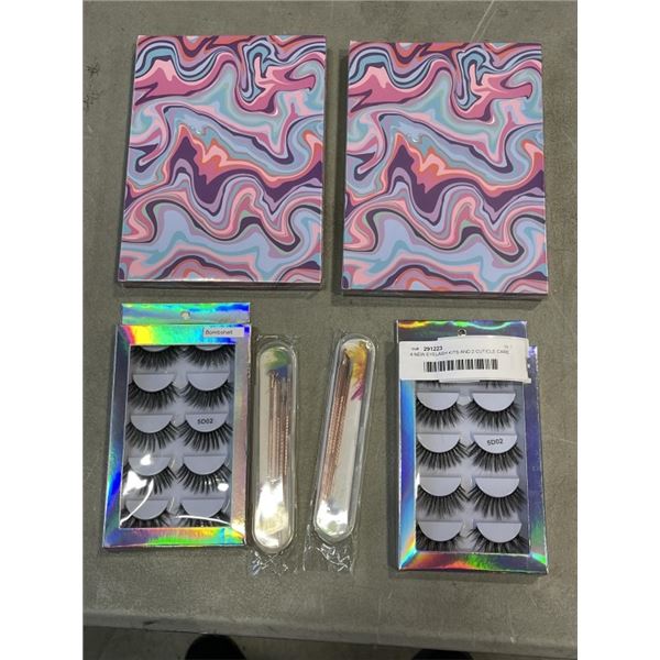 4 NEW EYELASH KITS AND 2 PIMPLE POPPER KITS