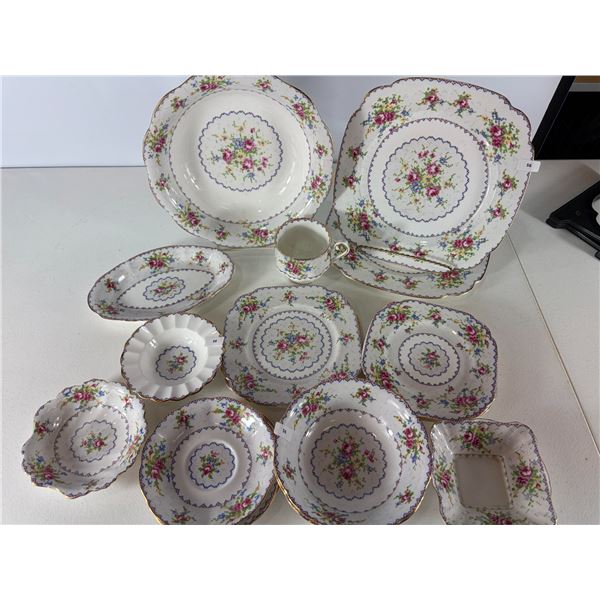 12 Pc Royal Albert 'Petit Point' Assorted Serving Pieces
