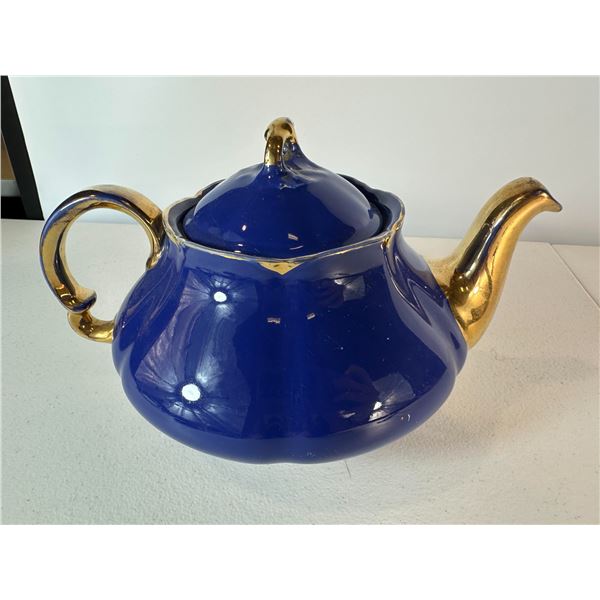 Cobalt Blue and Gold Trim Teapot – 1 Piece