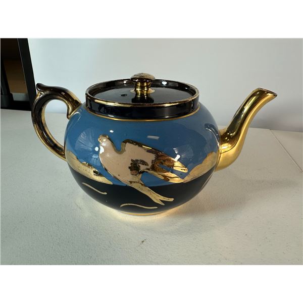 Sadler Running Greyhound Blue & Black Teapot – 1 Piece