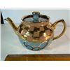 Image 1 : Sadler Cube Teapot Blue & Gold – 1 Piece