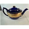 Image 1 : Cobalt Blue & Gold Relief Teapot – 1 Piece