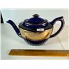 Image 3 : Cobalt Blue & Gold Relief Teapot – 1 Piece
