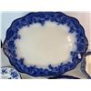 Image 12 : Blue Floral Serving Platters & Bowls – 5 Pieces