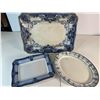 Image 1 : Assorted Blue & White Serving Dishes – 3 Pieces