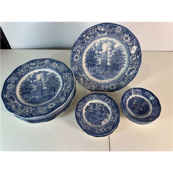 Liberty Blue Dinner Plates & Small Plates – Group Lot
