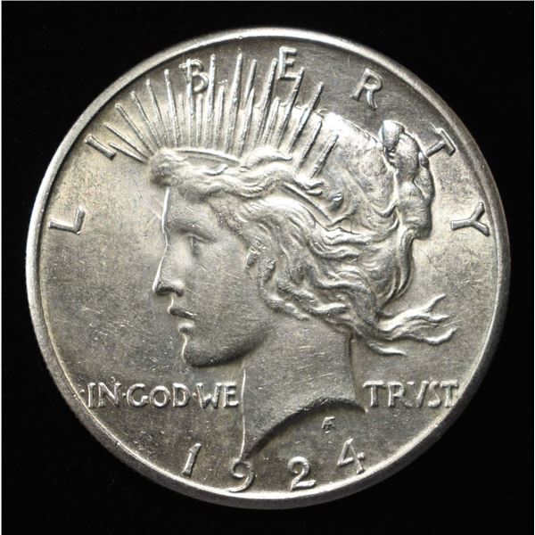 1924-S PEACE DOLLAR CH AU