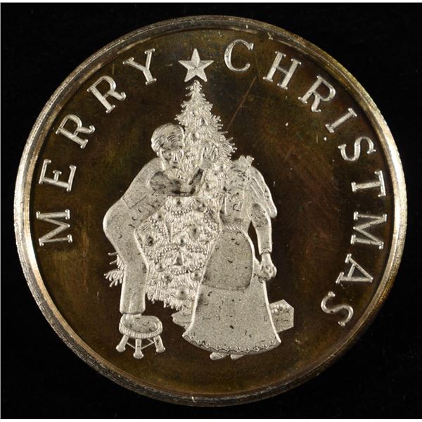 1988 CHRISTMAS 1 OZ 0.999 SILVER ROUND