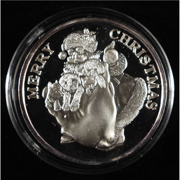 2000 MERRY CHRISTMAS 1 OZ 0.999 SILVER ROUND