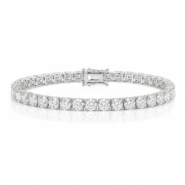 BARANOF JEWELERS: Natural Diamond Tennis Bracelet Set in 14K White Gold
