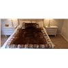 Image 1 : AUX ARC FUR TRADERS: Natural Beaver Throw with Bobcat Fringe Trim and Bolster Pillow
