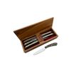 Image 1 : AFRICAN SPORTING CREATIONS: Boxed Set of Six Arno Bernard Steak Knives with Kudu Horn Handles