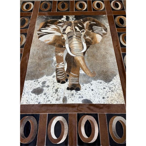 VUKARI: "Bull Elephant" - One-of-a-Kind Nguni Cowhide Rug