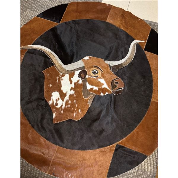 VUKARI: "Columbus" - Designer Nguni Cowhide Rug Honoring the Historic Texas Longhorn