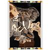 Image 1 : VUKARI: "Gathering of the Greats" - Magnificent Big 5 Nguni Cowhide Wall Decor
