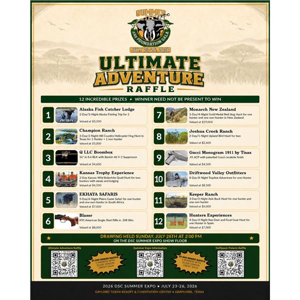 Ultimate Adventure Raffle