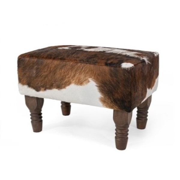 (NEW!) CATTLE CARTEL: Cowhide Ottoman