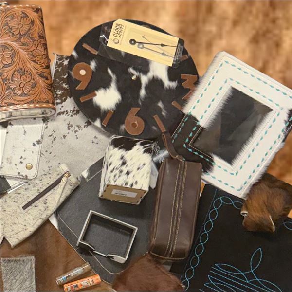(NEW!) CATTLE CARTEL: Cowhide Desktop Accessory Set