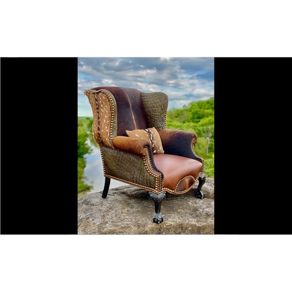(NEW!) LOREC RANCH: Two (2) Custom Accent Chairs with Your Treasured Trophy Hide