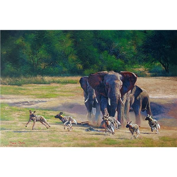 (NEW!) DAWIE FOURIE: "Juventus" - Original Mixed Acrylic and Oil on Cotton Canvas by Dawie Fourie