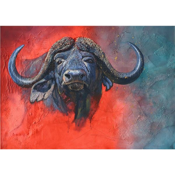 (NEW!) SANNETTE BOSHOFF: "Unyielding: Mud and Memory" - Original Mixed Media on Canvas