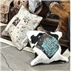 Image 2 : THE CATTLE CARTEL: Cowhide Pillow and Lampshade Accessories
