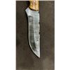 Image 2 : (NEW) Handmade Carbon Damascus Knife w/ Olive Burl Wood Handle