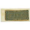 Image 2 : Confederate States of America 1864 $5 note. This is a real note. Good Plus.