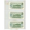 Image 2 : Set of 3 Consecutive Serial Number 1973 $1 notes. Crow-Bouey signatures. AMZ Prefix. Serial Numbers 