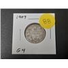 Image 1 : 1907 Canadian Silver 25 Cents. G4.