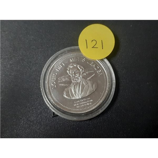 1980 Regina Trade Dollar. Depicts Metis leader Louis Riel. BU.