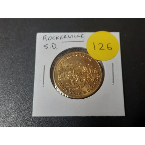 Rockerville South Dakota 1887 brass medal. Uncirculated.