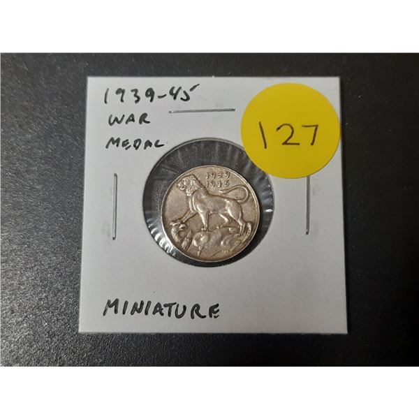 1939 – 1945 Miniature War Medal. Scarce.