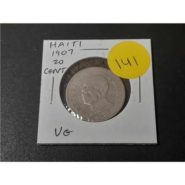 Haiti. 1907 20 Centimes. VG.