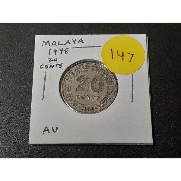 Malaya. 1948 20 Cents. AU.