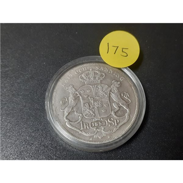 Copy of Swedish 1853 Riksdaler Specie.