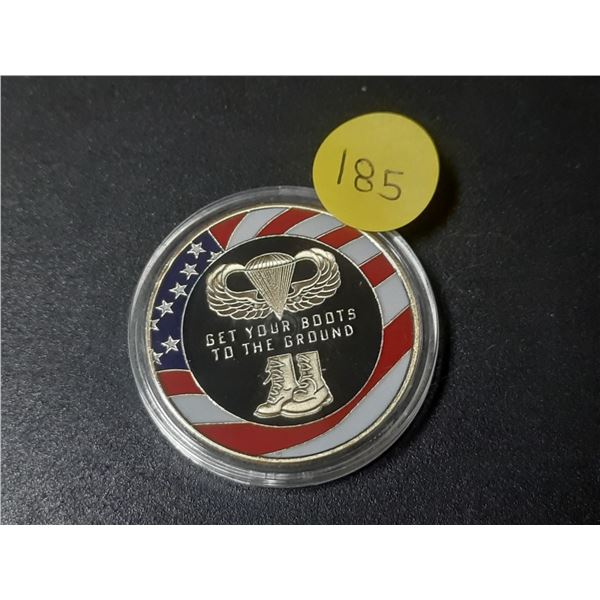 Copy of Enameled U.S. Airborne medal. BU.