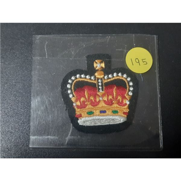 Canadian cloth patch. Queen’s Crown.