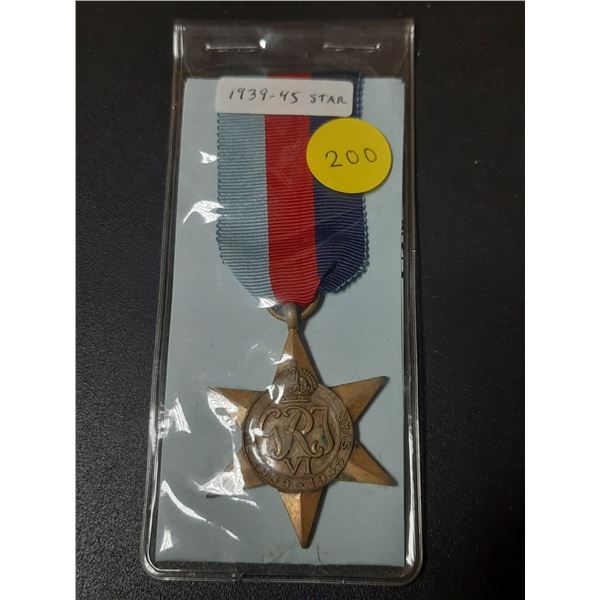 World War II 1939 – 1945 Star. Awarded for 6 months service overseas. Correct ribbon.