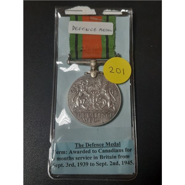 World War II Defence Medal. Awarded for 3 year’s service at home, 1 year’s service