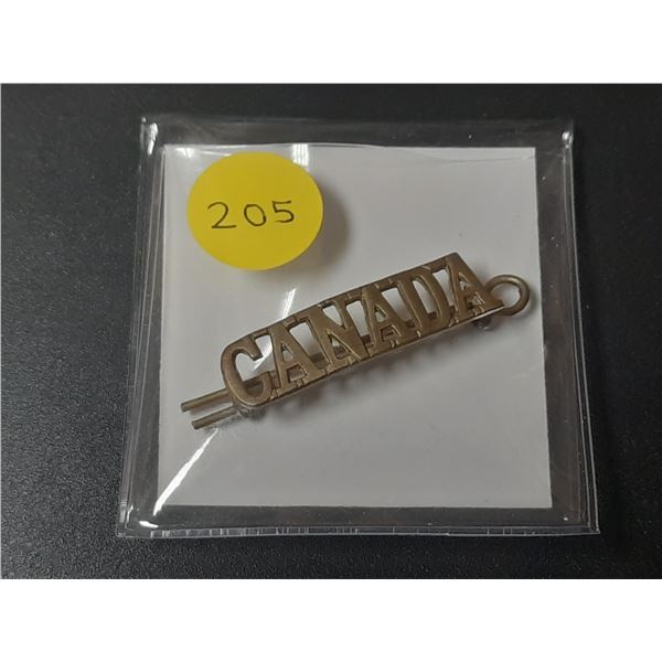 CANADA collar badge.