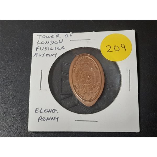 Tower of London Fusilier Museum elongated Penny.
