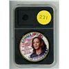 Image 1 : Kamala Harris Colourized Medal. Housed in a hard plastic holder. BU.
