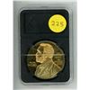 Image 1 : Copy of Nobel Prize Medal. Housed in a hard plastic holder. BU.