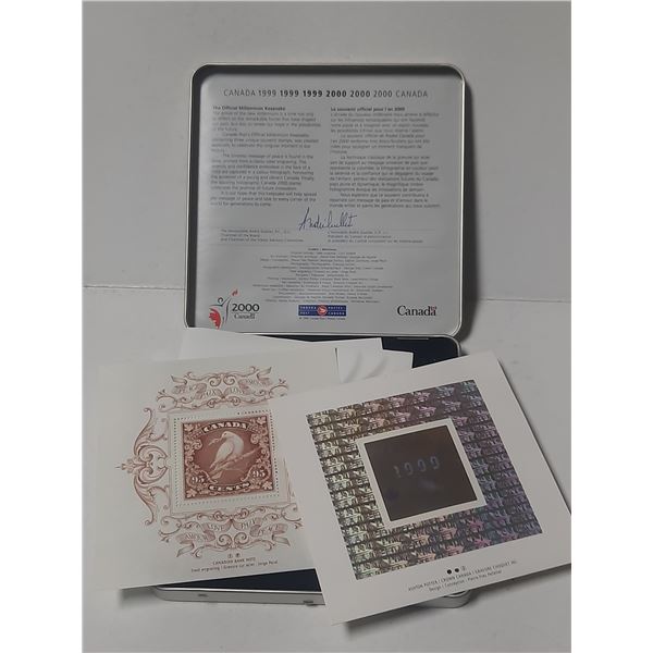 1999 – 2000 Official Millennium Keepsake issued by Canada Post. Contains 3 stamps plus a Do