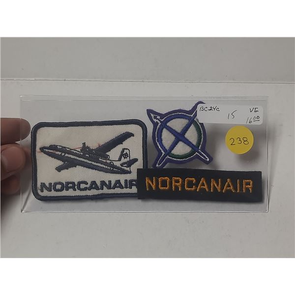 Set of 3 NorCanAir Cloth patches.