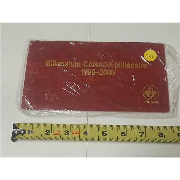1999 – 2000 Canadian Millennium album for Canadian 25 Cents 1999 & 2000. Uni-Safe. New.