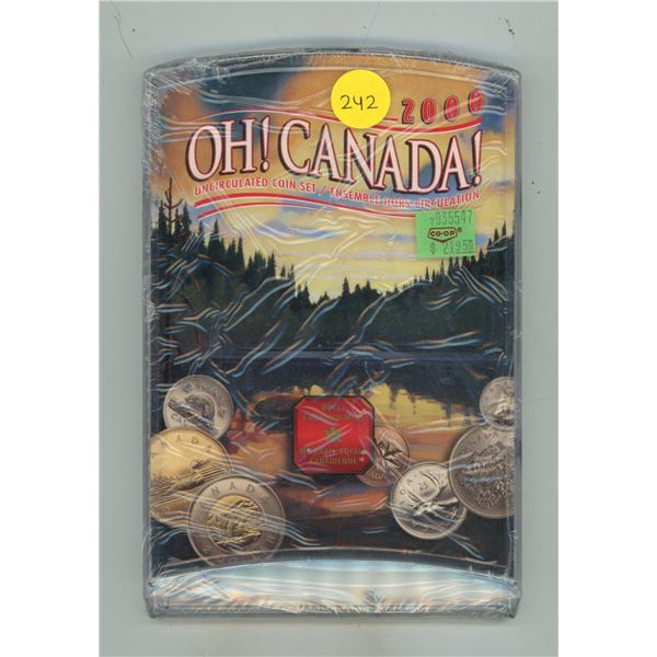 2000 Oh Canada Set. 7-coin set housed in its original unopened RCM case.